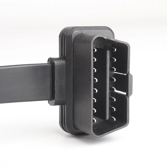 0.3m 0.6m 1m 3m 5m 10m Automobile OBD2 male to female extended cable flat  OBD  16 pin 16 core cable
