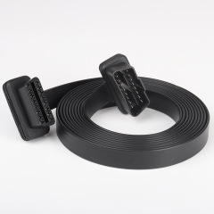 0.3m 0.6m 1m 3m 5m 10m Automobile OBD2 male to female extended cable flat  OBD  16 pin 16 core cable
