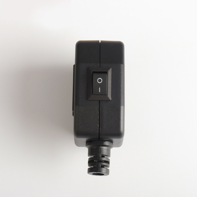 Automotive OBD2 16 pin male connector OBD housing with plug+shell+SR+switch key+screw