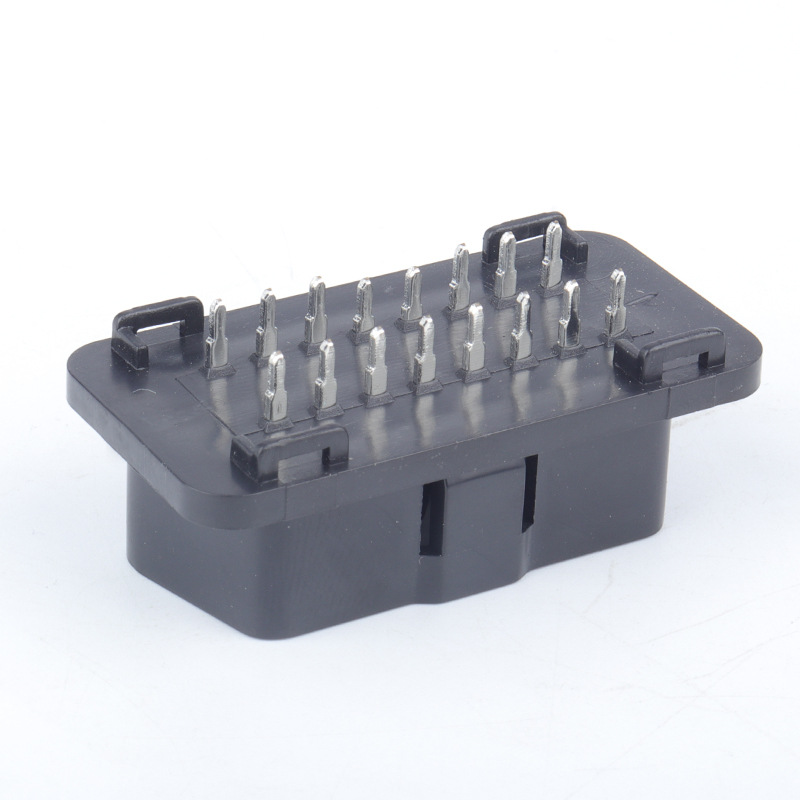 Automotive male connector OBD2 16pin connector gold-plated bent pin OBD  male  plug J1962M connector