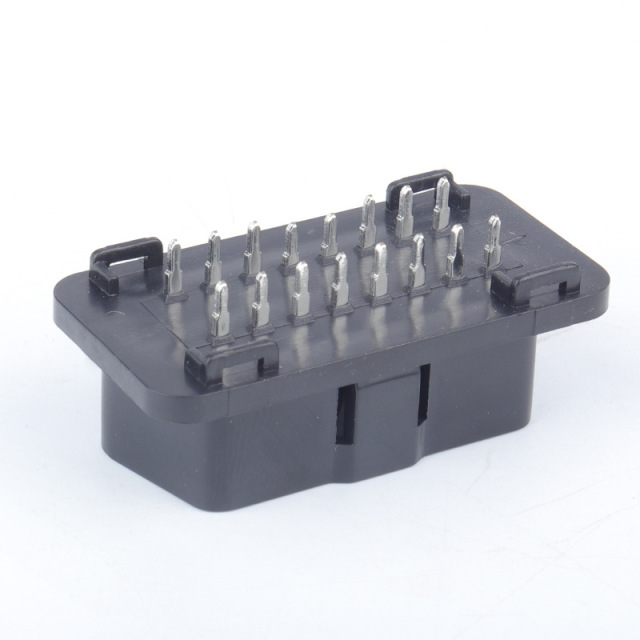 Automotive male connector OBD2 16pin connector gold-plated bent pin OBD  male  plug J1962M connector