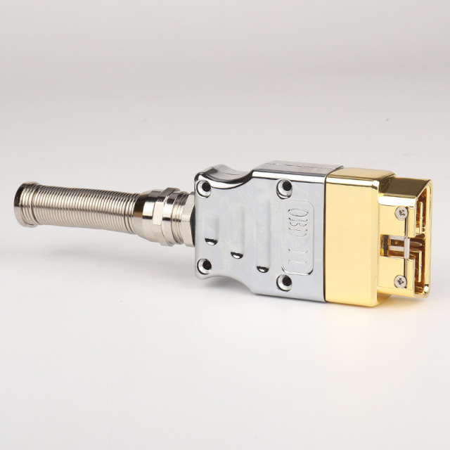 Metal OBD 16 pin male connector assembled metal OBD connector zinc alloy OBD male plug