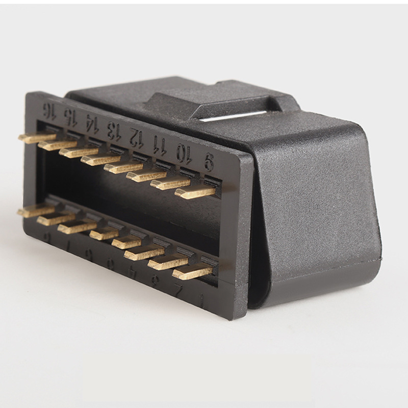 OBD2 16pin male gold-plated nickel plated connector OBD plug automotive  OBDII interface plug 12V