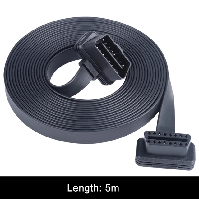 0.3m 0.6m 1m 3m 5m 10m Automobile OBD2 male to female extended cable flat  OBD  16 pin 16 core cable