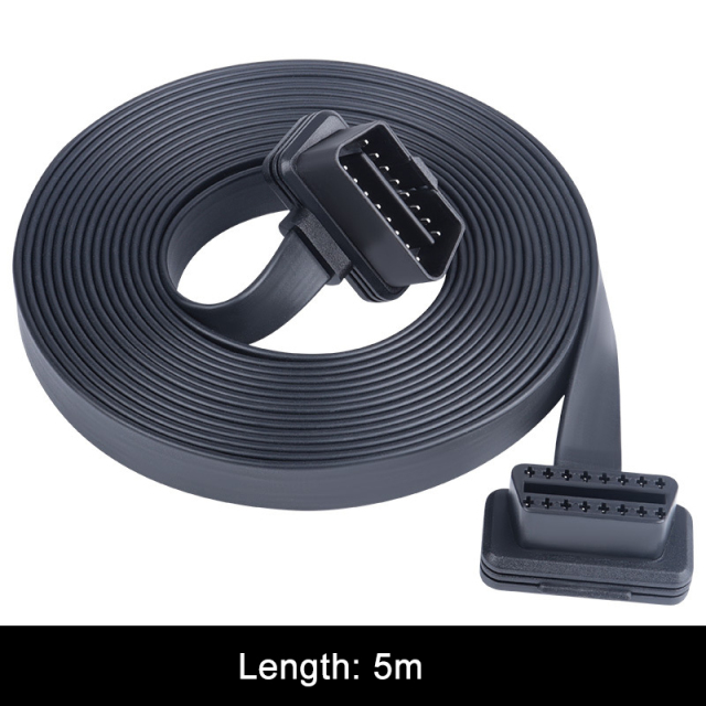 0.3m 0.6m 1m 3m 5m 10m Automobile OBD2 male to female extended cable flat  OBD  16 pin 16 core cable
