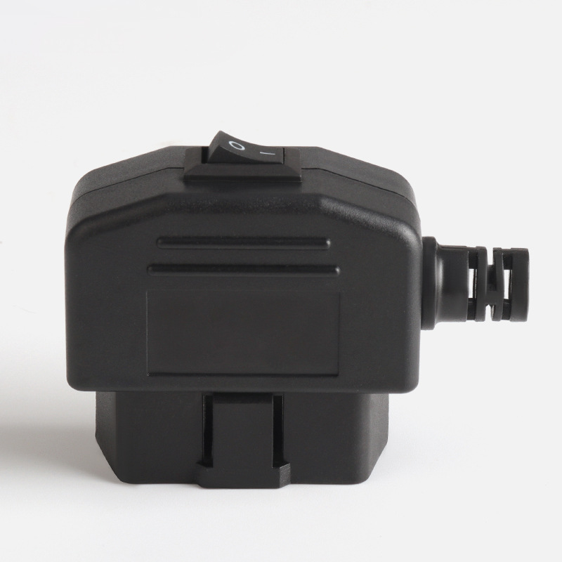 Automotive OBD2 16 pin male connector OBD housing with plug+shell+SR+switch key+screw
