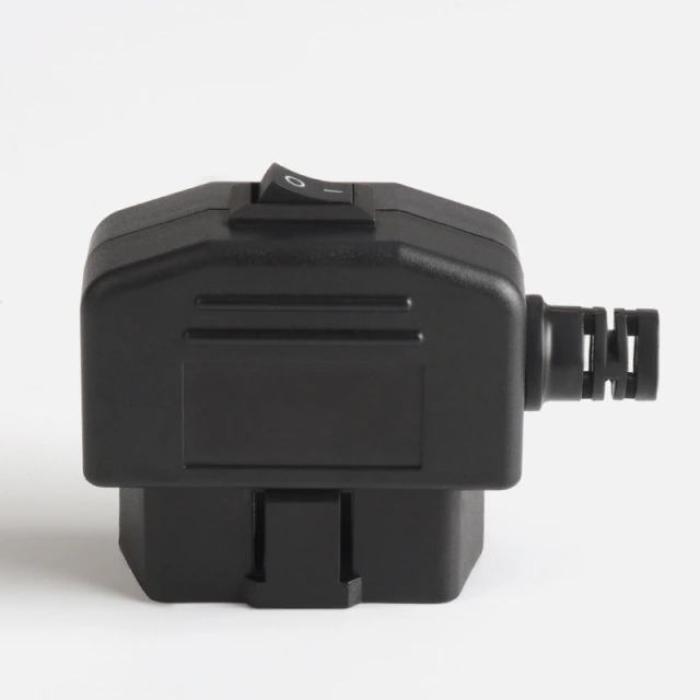 Automotive OBD2 16 pin male connector OBD housing with plug+shell+SR+switch key+screw