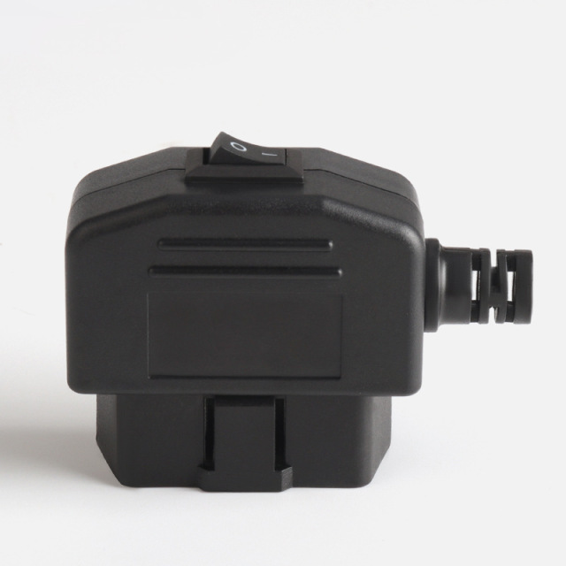 Automotive OBD2 16 pin male connector OBD housing with plug+shell+SR+switch key+screw