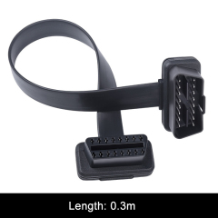 0.3m 0.6m 1m 3m 5m 10m Automobile OBD2 male to female extended cable flat  OBD  16 pin 16 core cable
