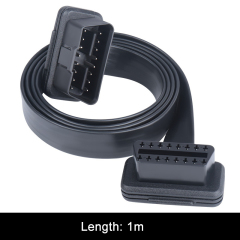 0.3m 0.6m 1m 3m 5m 10m Automobile OBD2 male to female extended cable flat  OBD  16 pin 16 core cable