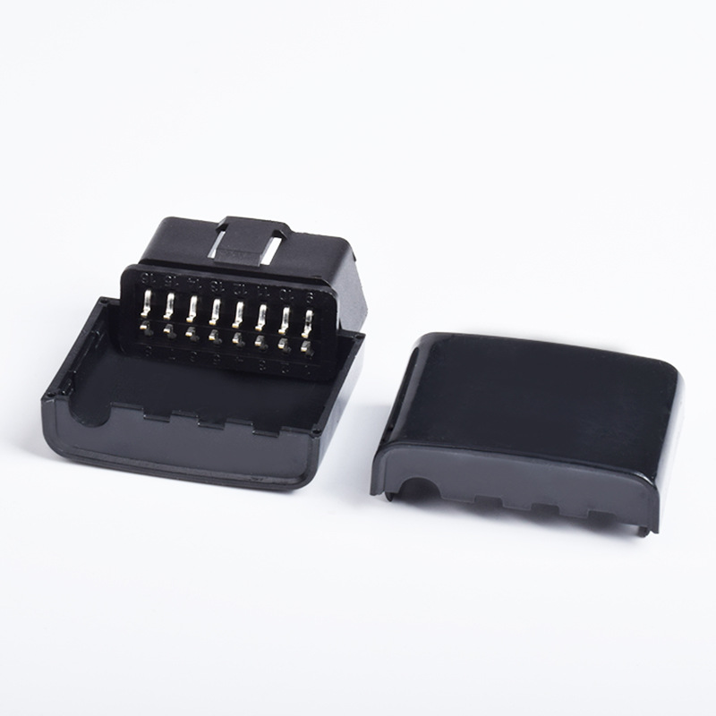 Automotive OBD2 male connector folding male plug modification housing assembly type OBDII plug