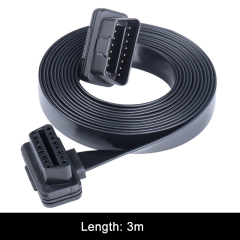 0.3m 0.6m 1m 3m 5m 10m Automobile OBD2 male to female extended cable flat  OBD  16 pin 16 core cable