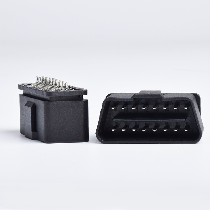 Folded OBD2 male connector, 12V  OBDII 16 PIN plug
