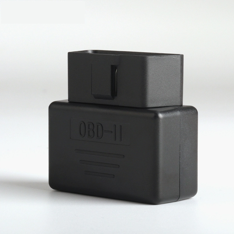 Automotive OBD2 male connector OBD plug assembly type housing without holes, snap fastener without screws