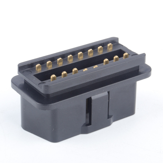 Automotive male connector OBD2 16pin connector gold-plated bent pin OBD  male  plug J1962M connector