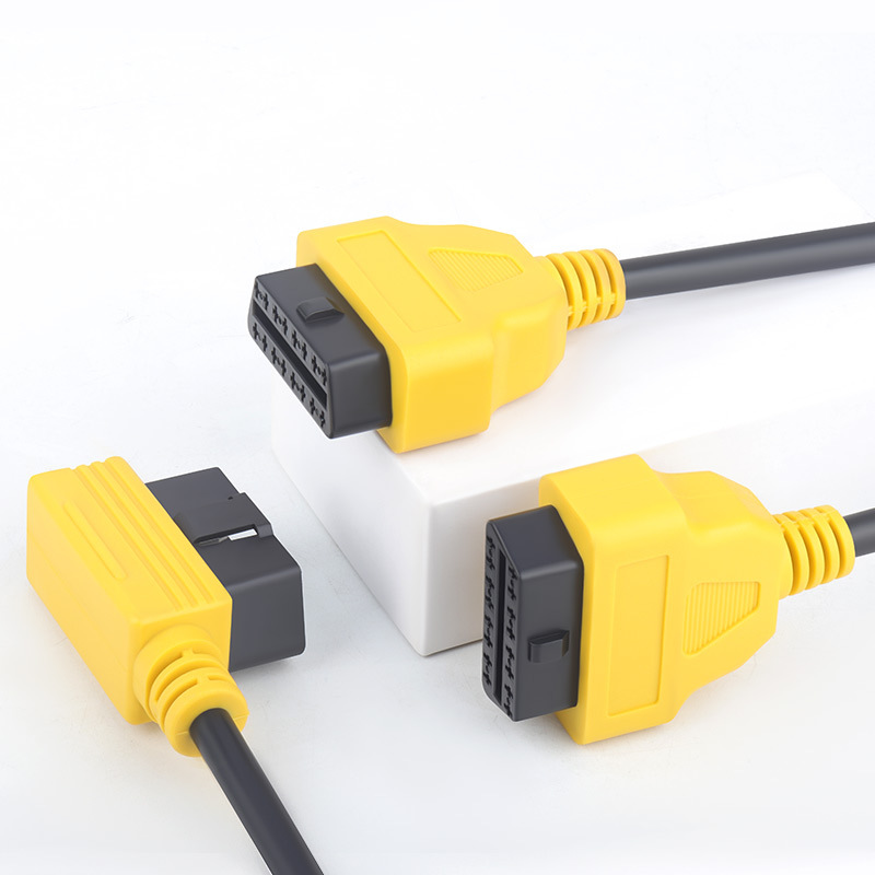 0.5M OBD2 1/2 adapter cable car OBD 1/4 extension cable OBDII 16 core 1/3 splitter Y CABLE
