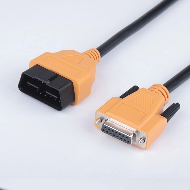 0.8M Car detection diagnostic instrument connection line obd2 16 pin to DB15 diagnostic cable