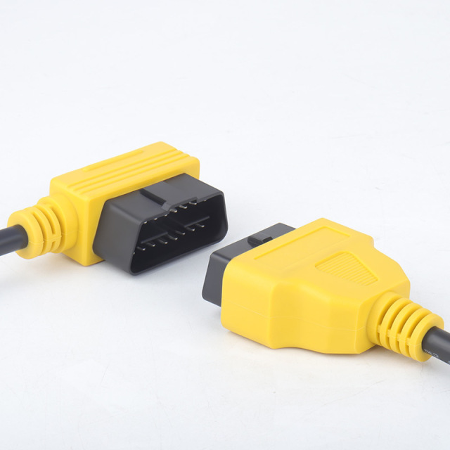 0.5M OBD2 1/2 adapter cable car OBD 1/4 extension cable OBDII 16 core 1/3 splitter Y CABLE
