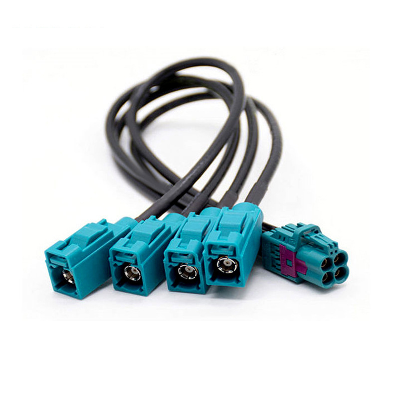 Coaxial Rosenberg Replacement MINI FAKRA Four in One cable  RF Automotive Wire Harnesses for Automotive Use