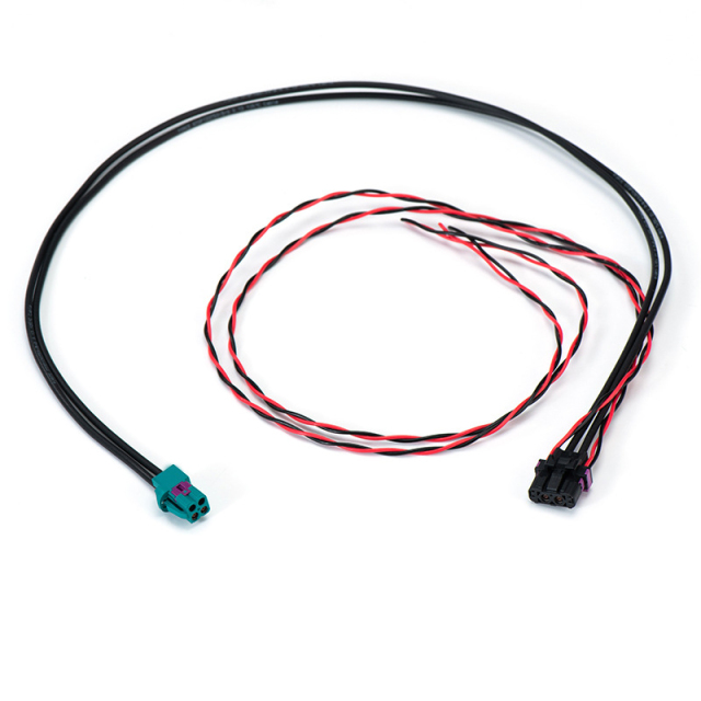 TE  replacement FAKRA mini 4-in-1 intelligent driving car cable RG174 RF coaxial low loss car  wire  harness
