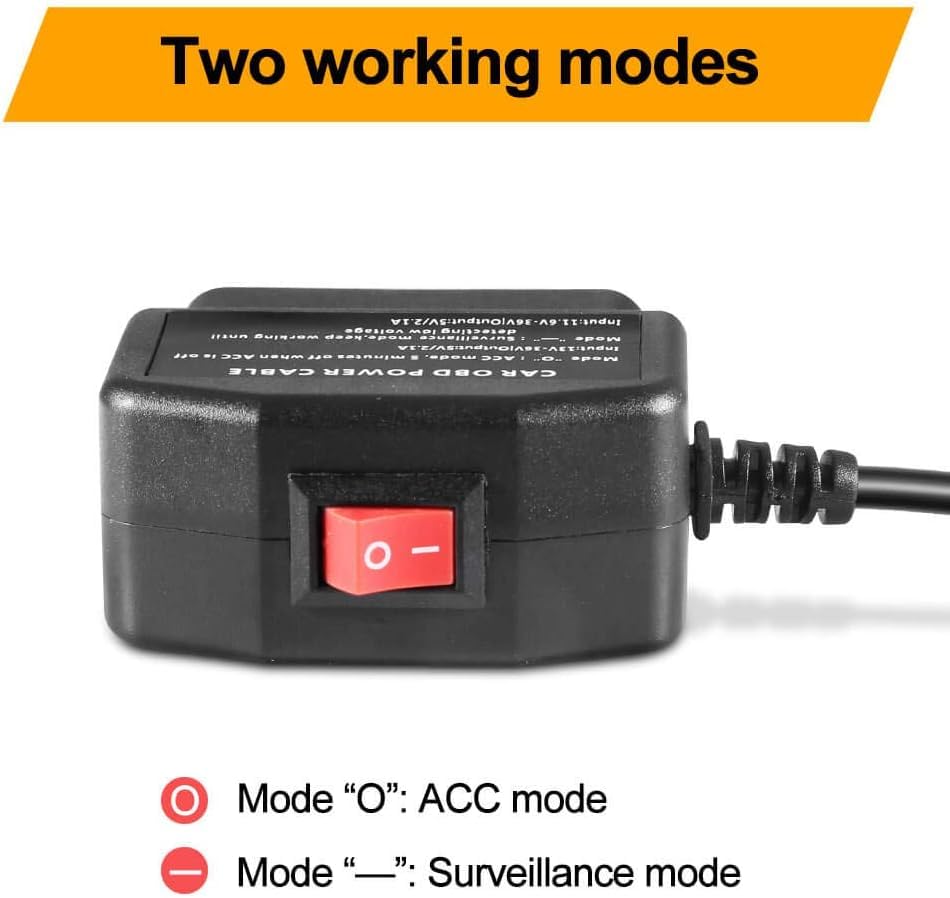 OBD2 OBD Power Cable for Dash Camera