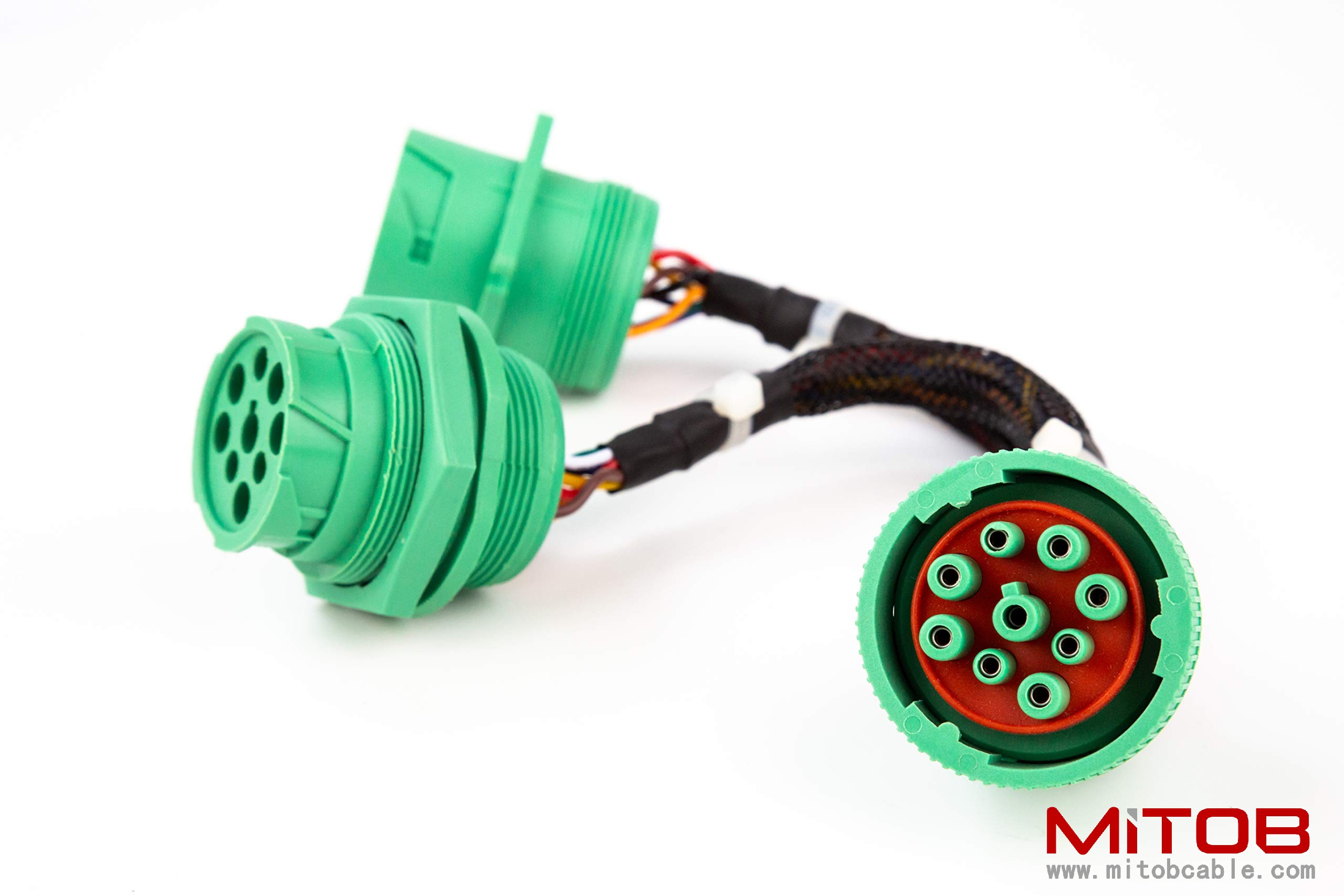 TYPE2 SAE J1939 Splitter Y Cable 9pin Data Power Extension Cable for Truck ELD GPS Tracker Diagnostic Tools