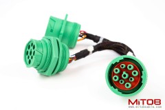 TYPE2 SAE J1939 Splitter Y Cable 9pin Data Power Extension Cable for Truck ELD GPS Tracker Diagnostic Tools