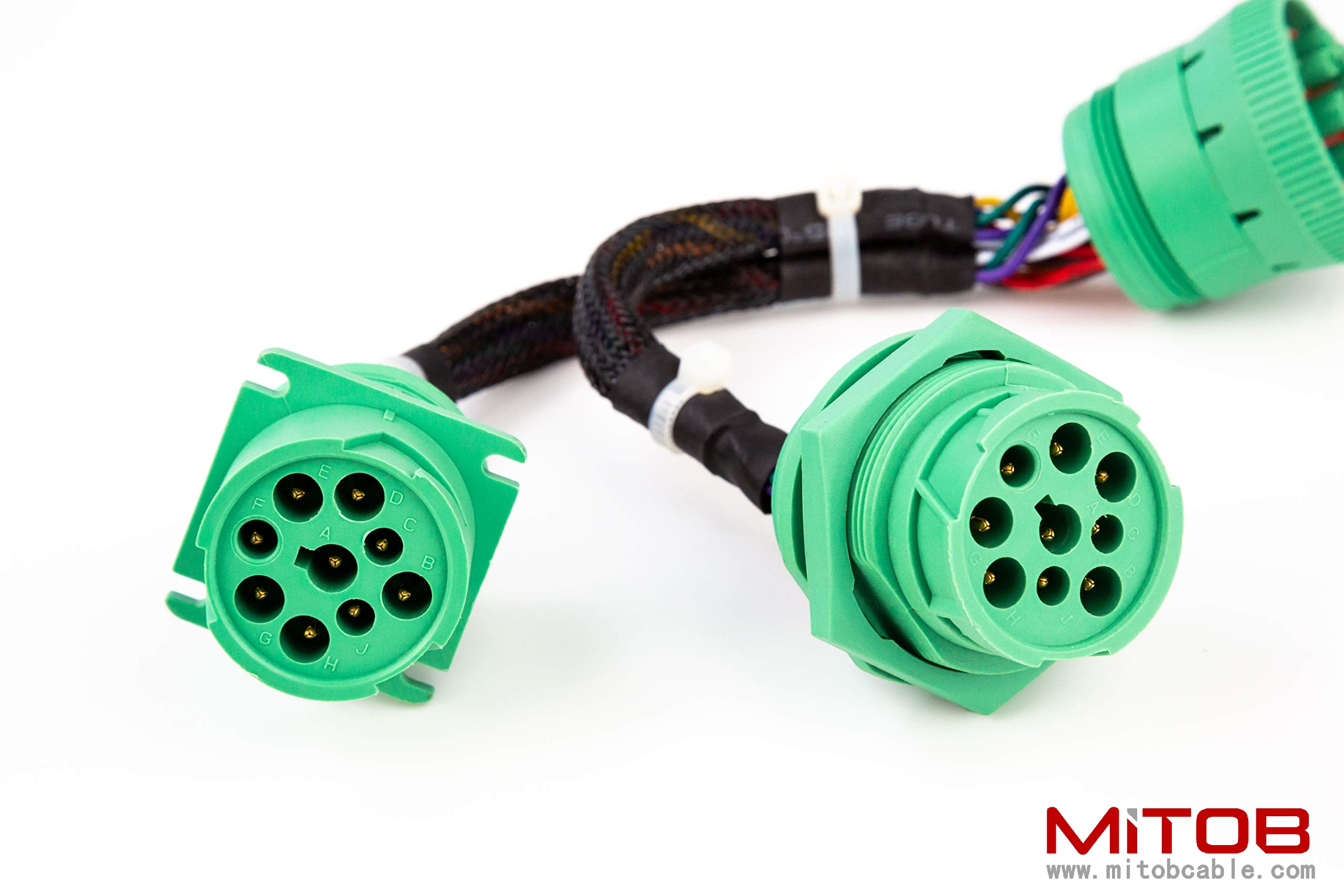 TYPE2 SAE J1939 Splitter Y Cable 9pin Data Power Extension Cable for Truck ELD GPS Tracker Diagnostic Tools