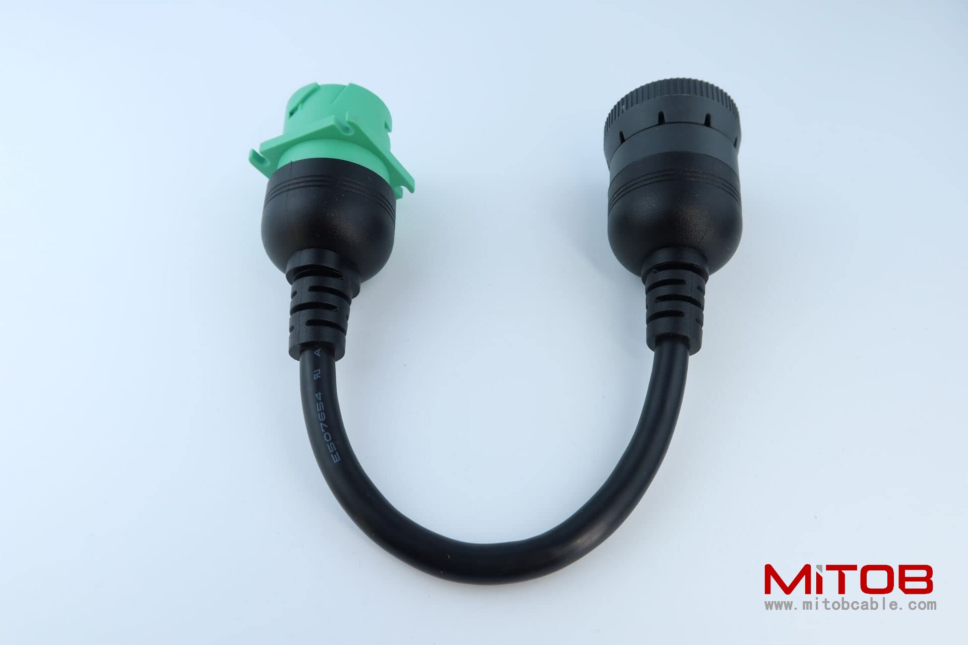 Gray 9Pin Type1 J1939 Port to New Green 9pin Type2 J1939 Port Cable Turn 9p Type1 to 9p Type2