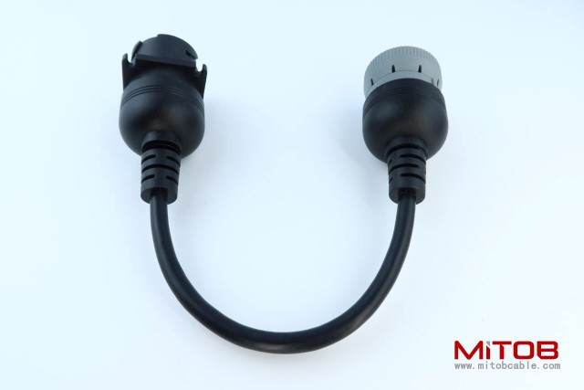 6P J1708 to Gray 9P Type 1 J1939 Cable Converting Cable 6pin to 9pin for Both J1939 Type 1 and Type 2 connectors