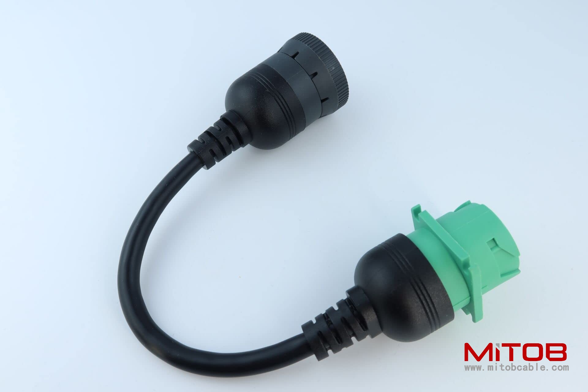 Gray 9Pin Type1 J1939 Port to New Green 9pin Type2 J1939 Port Cable Turn 9p Type1 to 9p Type2