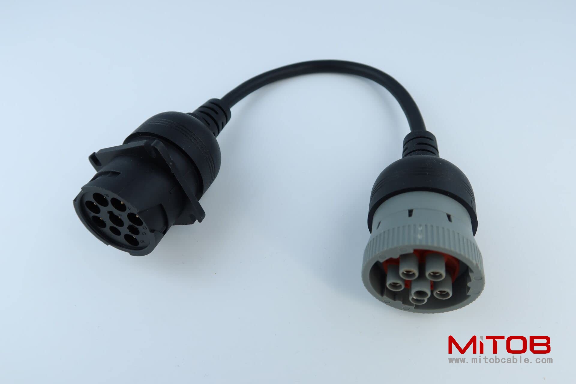 6P J1708 to Gray 9P Type 1 J1939 Cable Converting Cable 6pin to 9pin for Both J1939 Type 1 and Type 2 connectors
