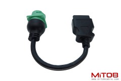 OBD2 Male to 9pin J1939 Female Adapter Cable OBDII to Green J1939