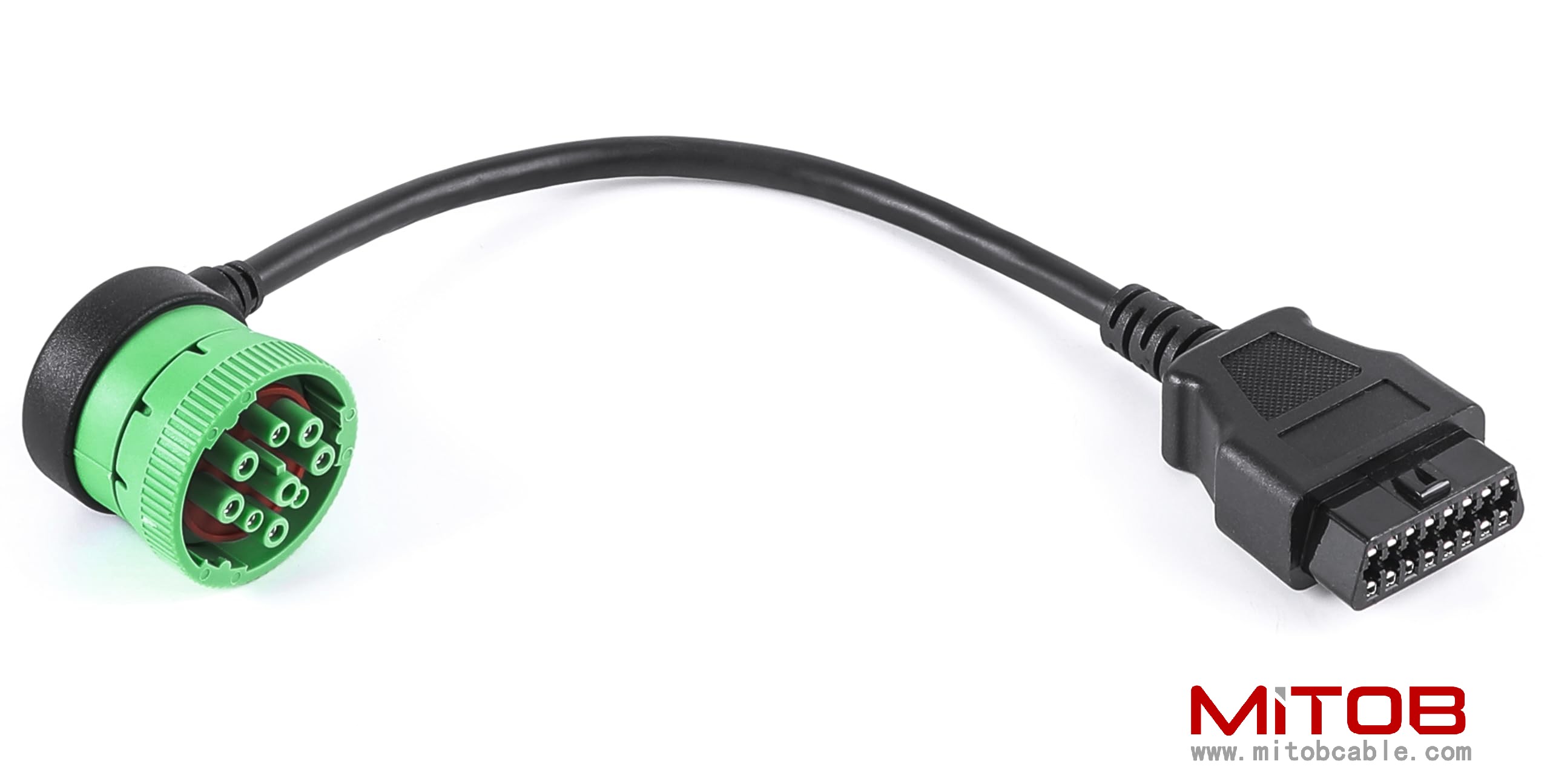 WBLD L字型 オーバーモールド J1939 オス メス2 J1939 グリーン タイプ2スプリッター Yケーブル WBLD 並行輸入品 並行輸入品 WBLD L字型 9ピン J1939 オス - 16ピン OBD2 OBDii メス