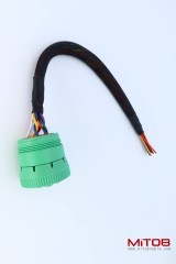 Green 9P j1939 Pigtail Cable 9PIn Male to Open End Pigtail Cable