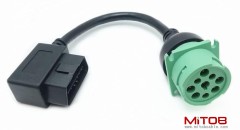 Right Angle OBD2 OBDII 16pin Male to J1939 Female Port OBD2 Cable for Diagnostic Tool & Code Reader & ELD Tracker
