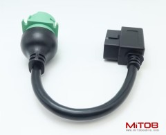 Right Angle OBD2 OBDII 16pin Male to J1939 Female Port OBD2 Cable for Diagnostic Tool & Code Reader & ELD Tracker