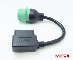 Right Angle OBD2 OBDII 16pin Male to J1939 Female Port OBD2 Cable for Diagnostic Tool & Code Reader & ELD Tracker