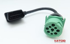 Right Angle OBD2 OBDII 16pin Male to J1939 Female Port OBD2 Cable for Diagnostic Tool & Code Reader & ELD Tracker