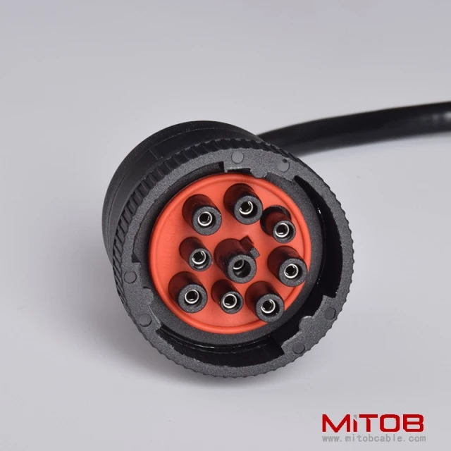 30 CM J1939 9 pin to OBD2 16pin cable for Cummins