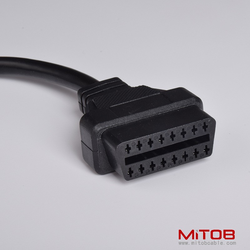 30 CM J1939 9 pin to OBD2 16pin cable for Cummins