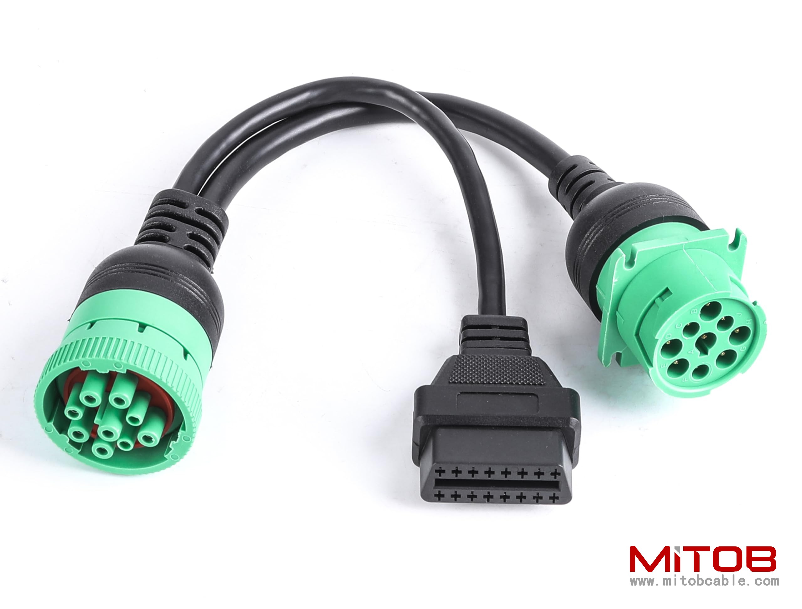 1pcs J1939 Male to J1939 Female and OBD2 Splitter Cable