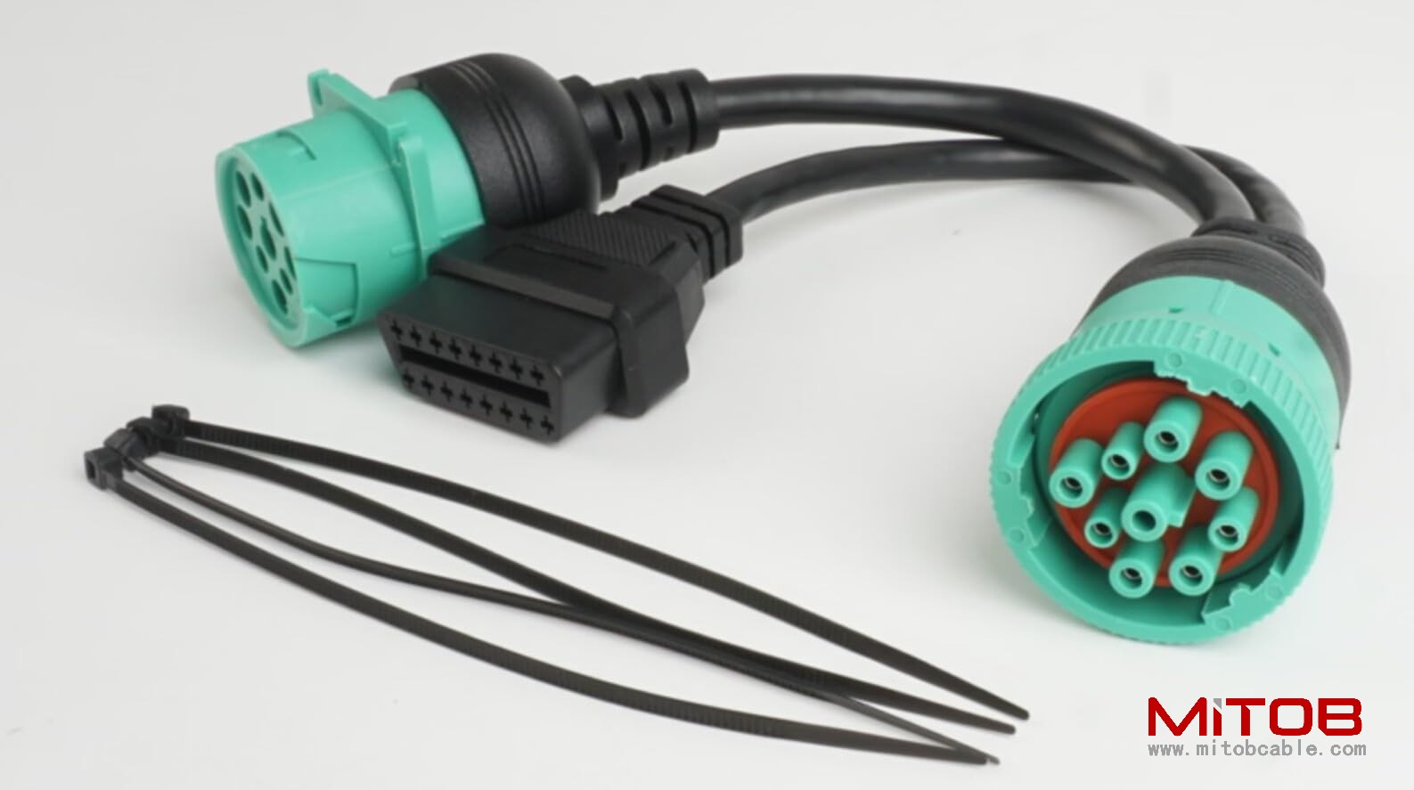 1pcs J1939 Male to J1939 Female and OBD2 Splitter Cable