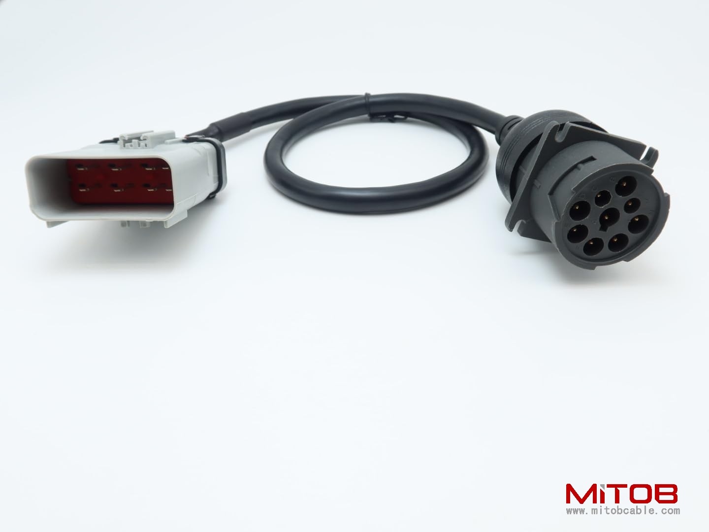 14pin RP1226 Male to J1939 Type 1 Female Black 9 Pin Connector Adapter Cable