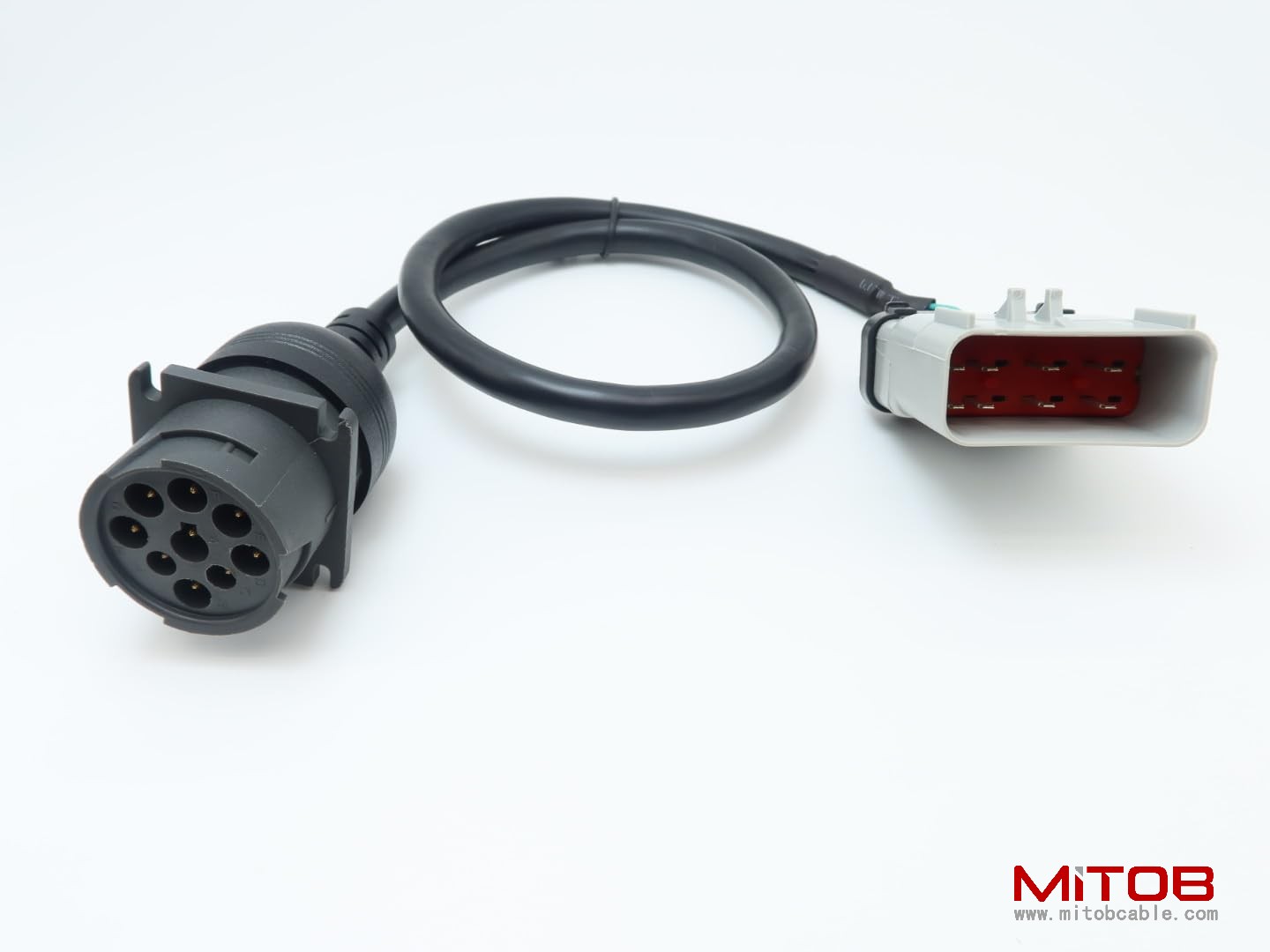 14pin RP1226 Male to J1939 Type 1 Female Black 9 Pin Connector Adapter Cable