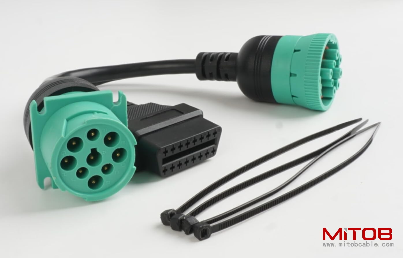 5pcs J1939 Male to J1939 Female and OBD2 Splitter Y  Cable