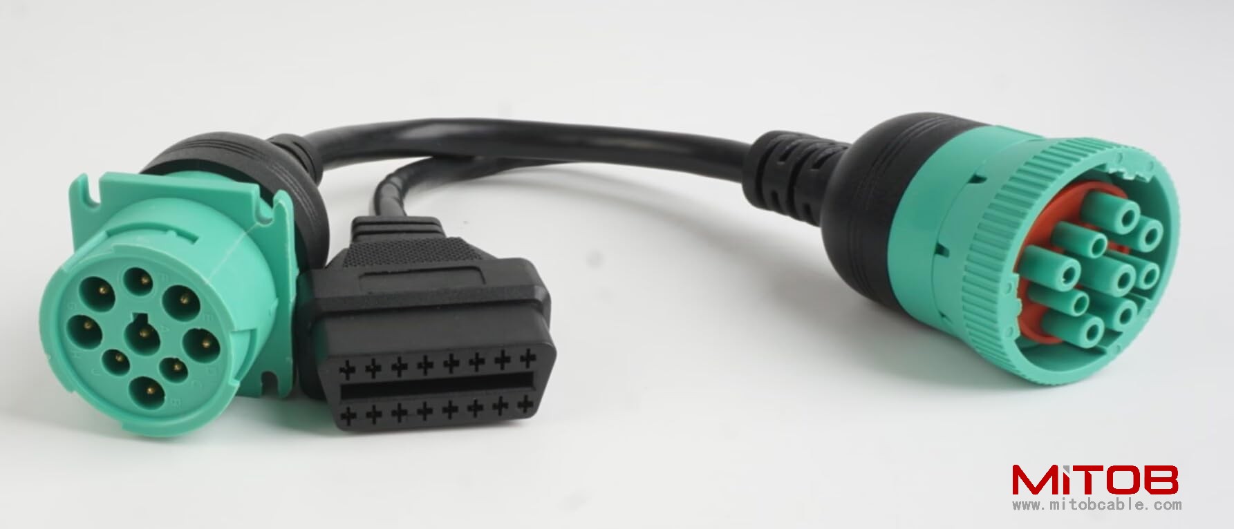 5pcs J1939 Male to J1939 Female and OBD2 Splitter Y  Cable