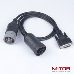 DB15Pin to J1939 9pin and J1708 6PIN diagnostic  cable for truck