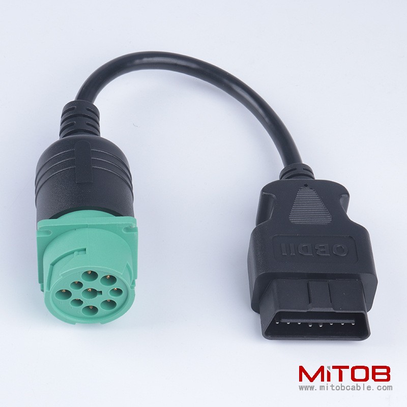 OBD2 16pin male to j1939  9pin  cable  for  heavy-duty truck OBD diagnostic cable