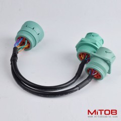 J1939  9 pin splitter  Y cable  J1939 9PIN connector  diagnostic  cable   for Cummins